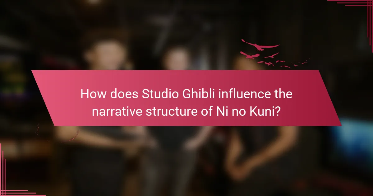 How does Studio Ghibli influence the narrative structure of Ni no Kuni?