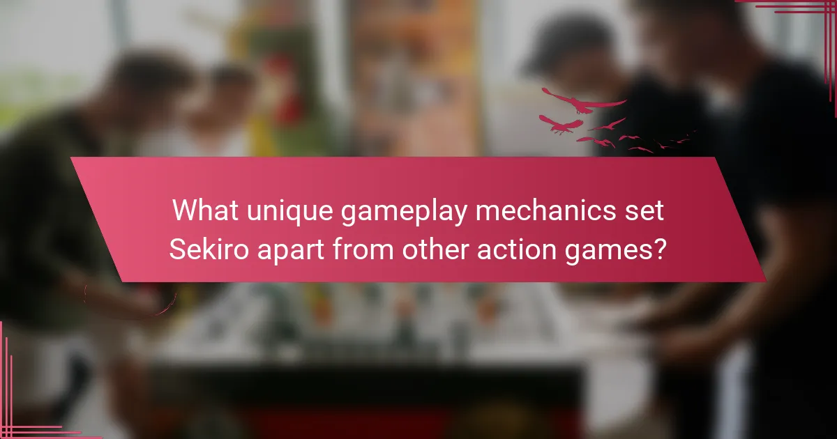 What unique gameplay mechanics set Sekiro apart from other action games?